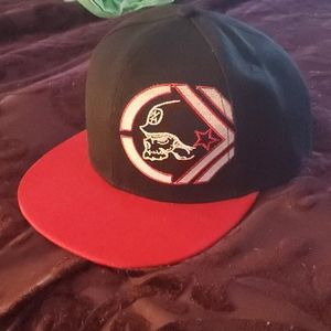 Flat brim metal mulisha hat